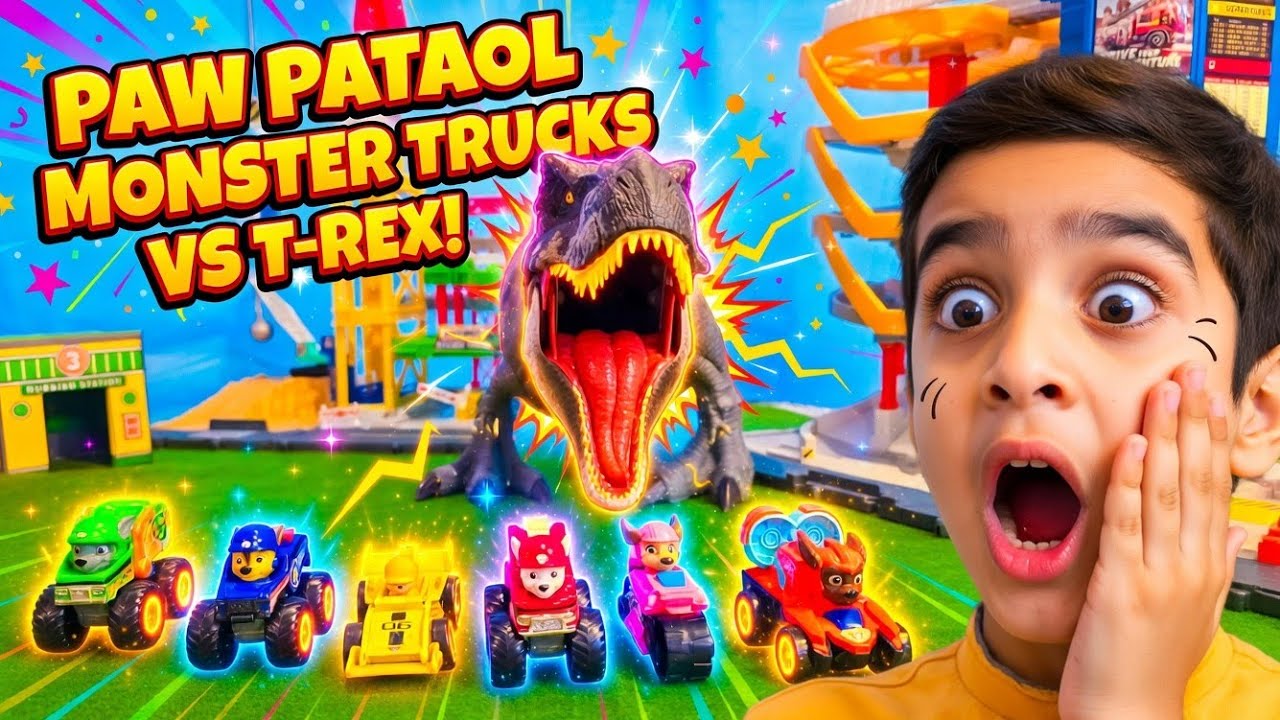 Paw Patrol MUST Jump the DINOSAURS or Get DESTROYED! Epic Race to Save Adventure City! 🔥🚗🦖