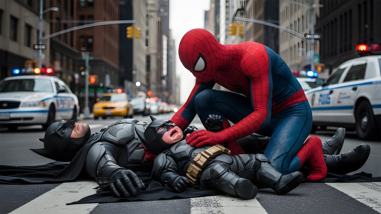Wow😯An unprecedented collaboration!🕷️Spider-Man and Batman team up to take down enemies! AI Spiderma