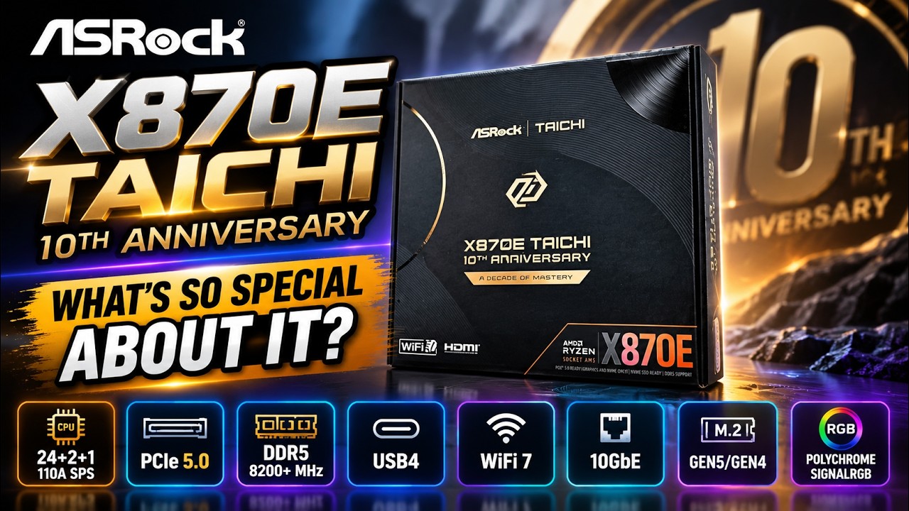 ASRock празднует 10-летие серии TAICHI выпуском материнской платы X870E Taichi 10th Anniversary