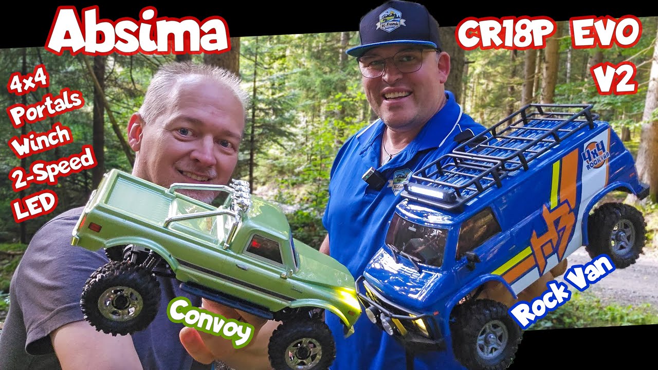 Wir sind vom Absima CR18P EVO V2 schwer beeindruckt!  Ein unschlagbares Duo im Maßstab 1:18!