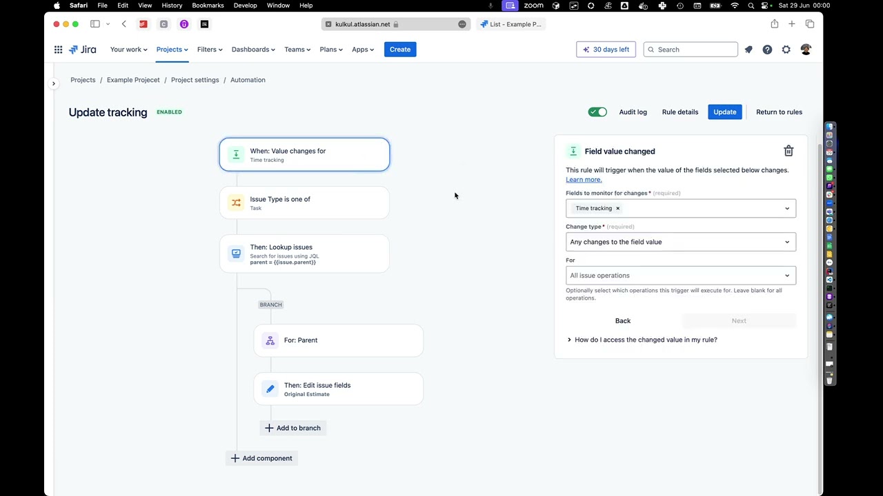 Automate Original Estimate Tracking Aggregation