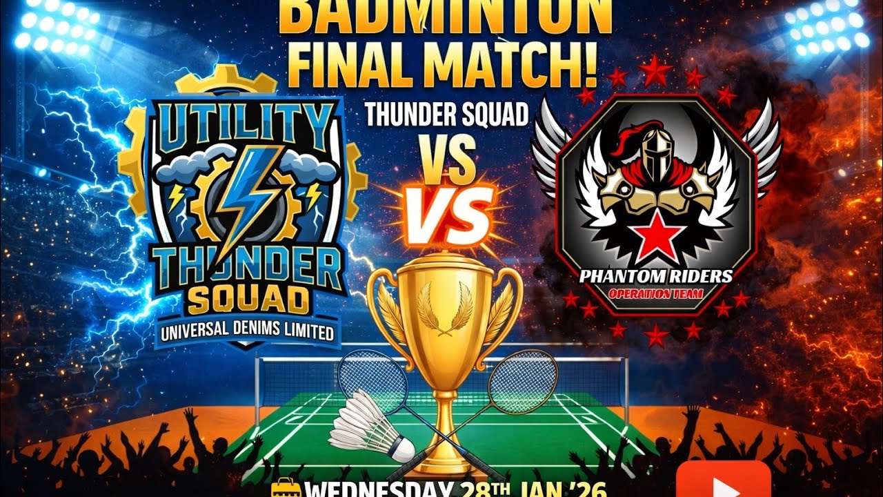 BADMINTON FINAL PHANTOM RIDERS VS UTILITY THUNDER SQUAD, PART-14