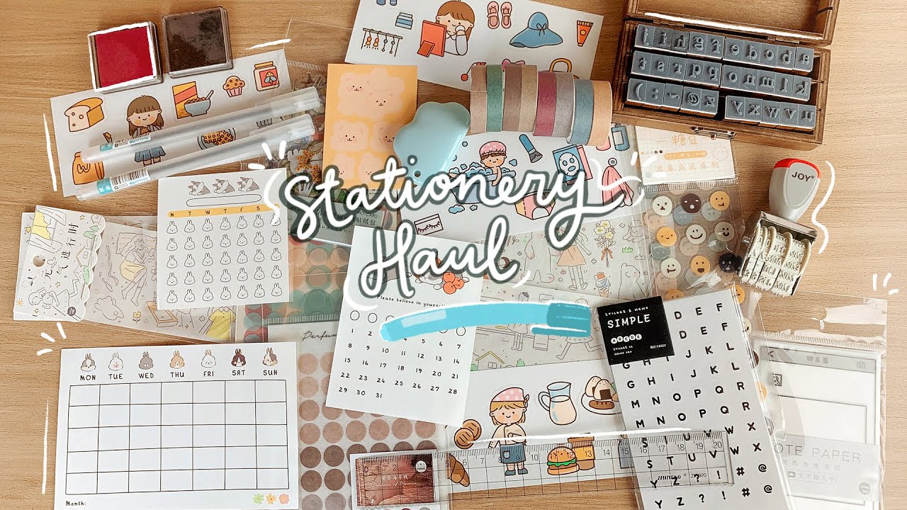 Huge Shopee Stationery Haul - Affordable & Cute 🧸 | ASMR