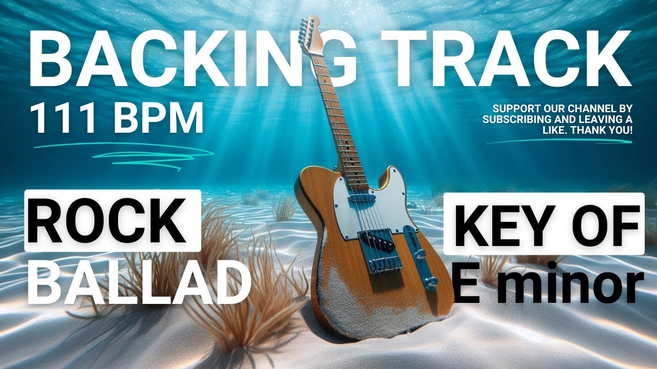 Cinematic Immersive Melody Rock Ballad Backing Track in E Minor | 111 BPM