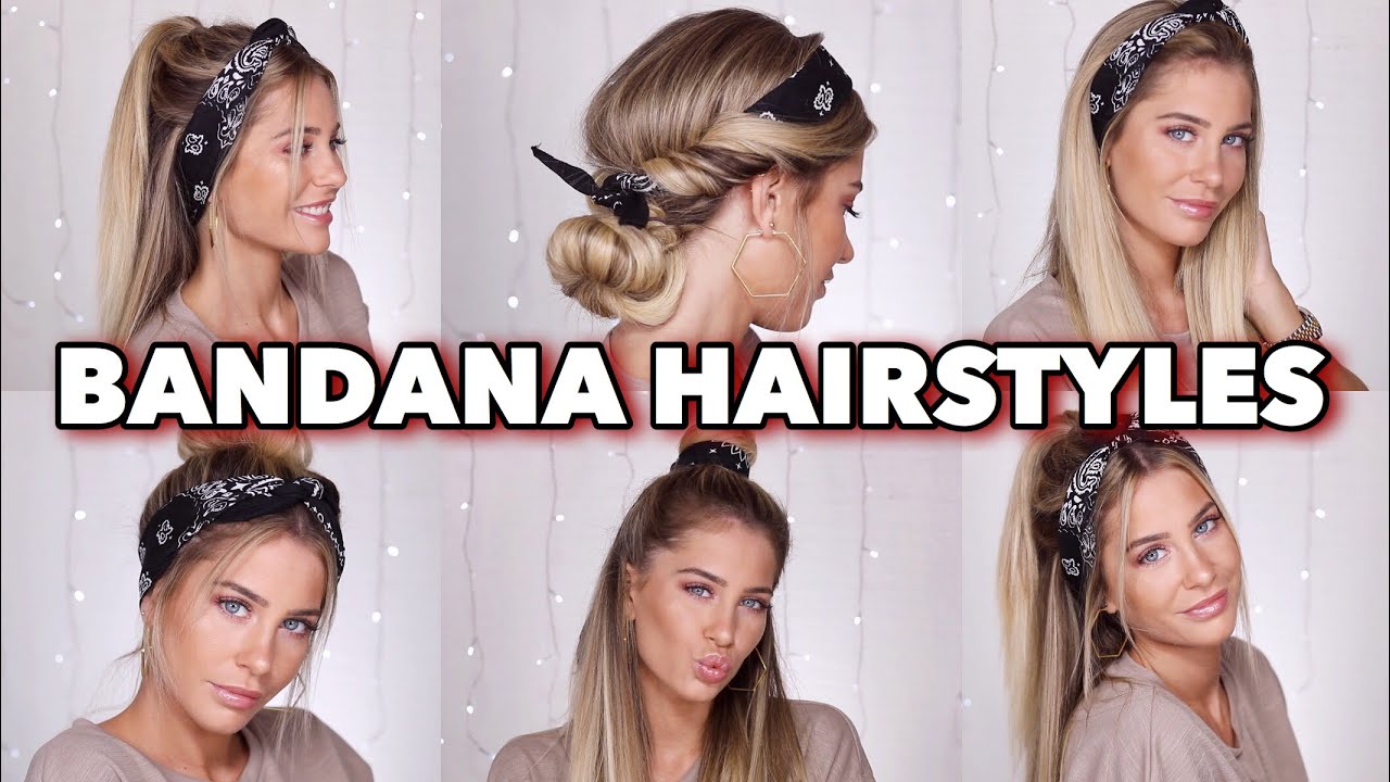 5 SUPER EASY Bandana Hairstyles | MRS BELLA