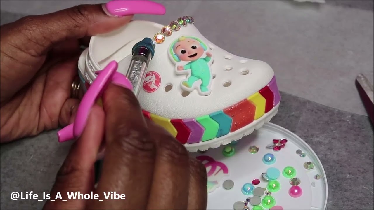 DIY COCOMELON THEMED BLING CROCS