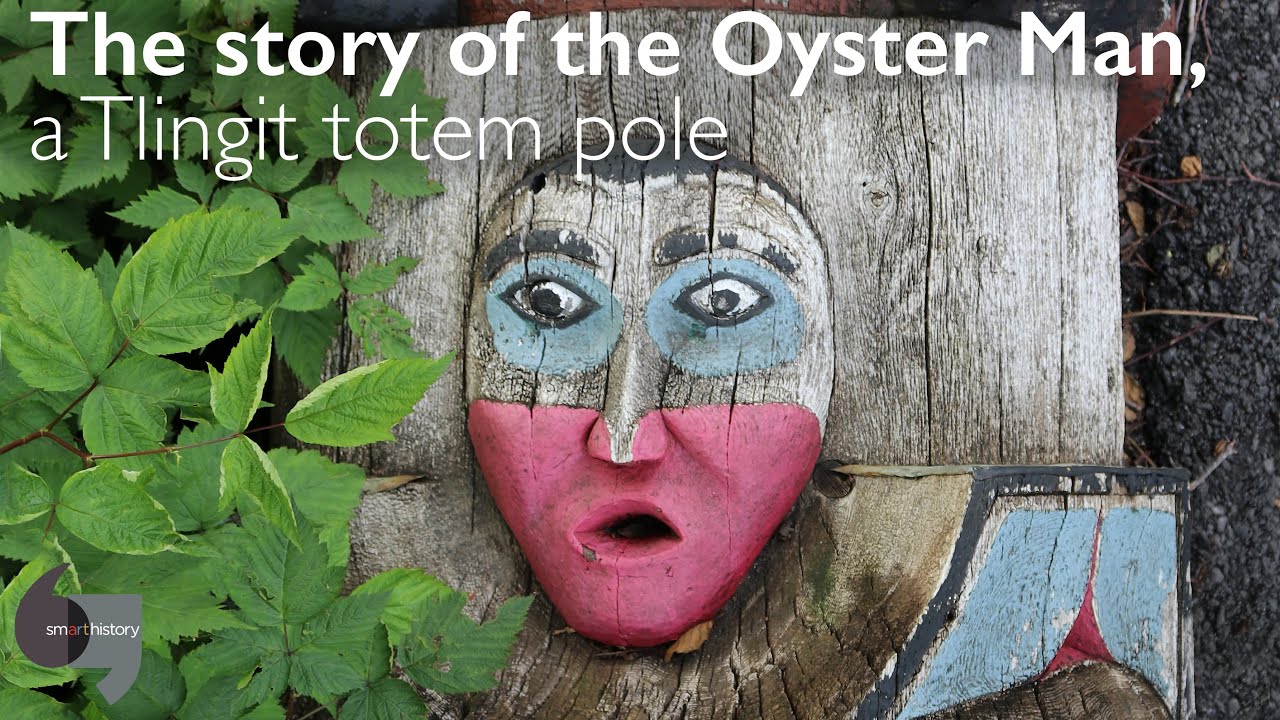 The story of the Oyster Man, a Tlingit totem pole