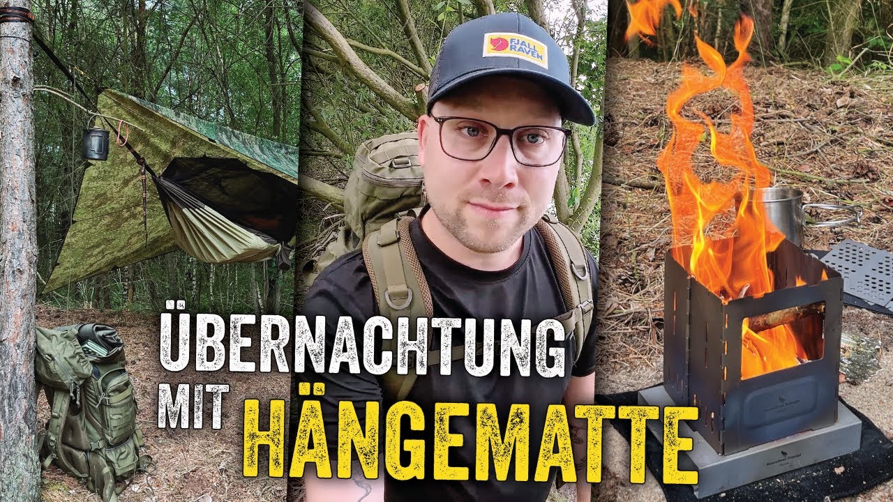Hängematten Overnighter | Übernachtung im Wald + Steak vom Hobokocher - Biwak in Hängematte