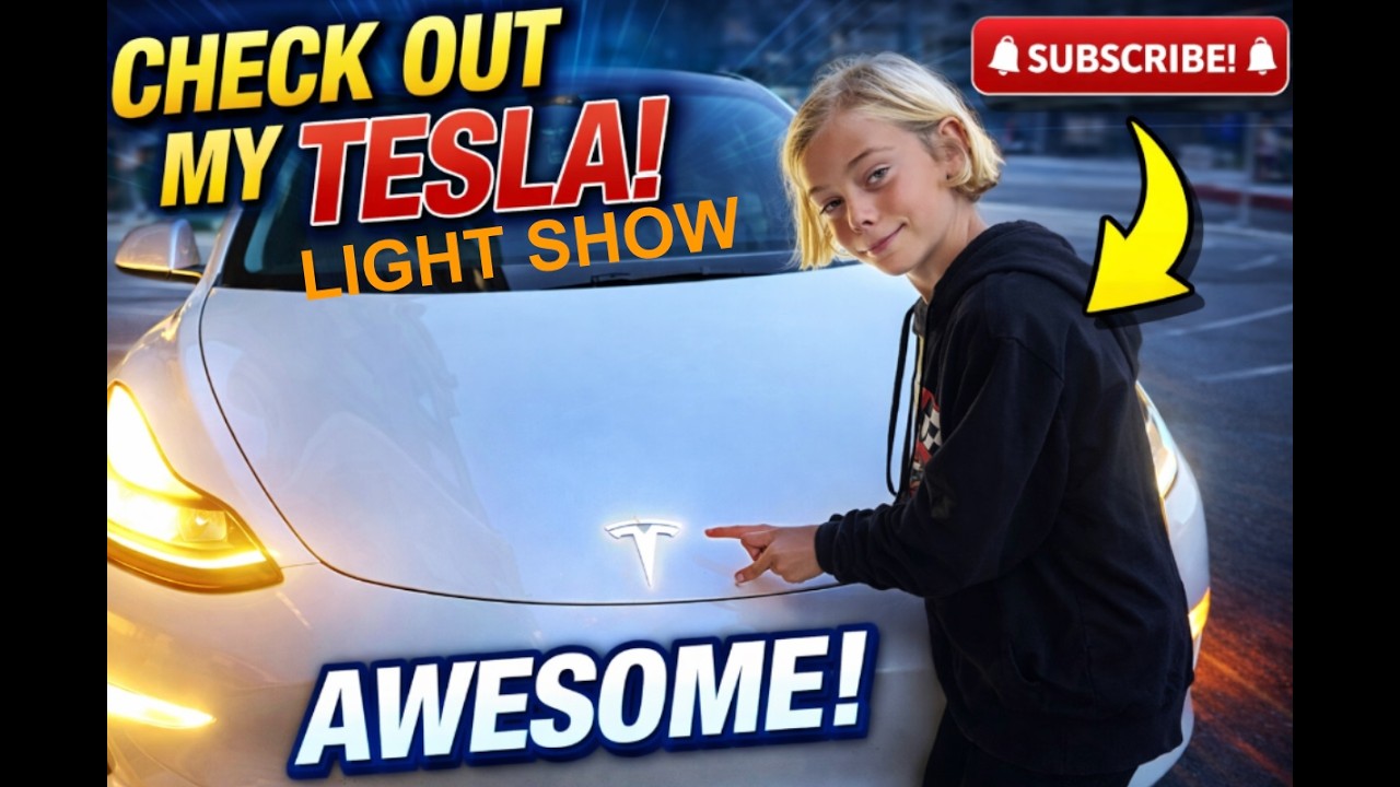 Tesla model S light show [arrival]
