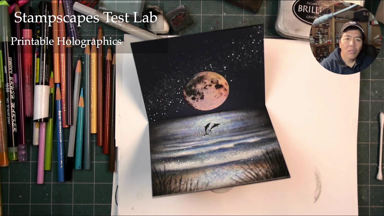 Stampscapes Lab: 2nd Test Scene with Dots Holographic