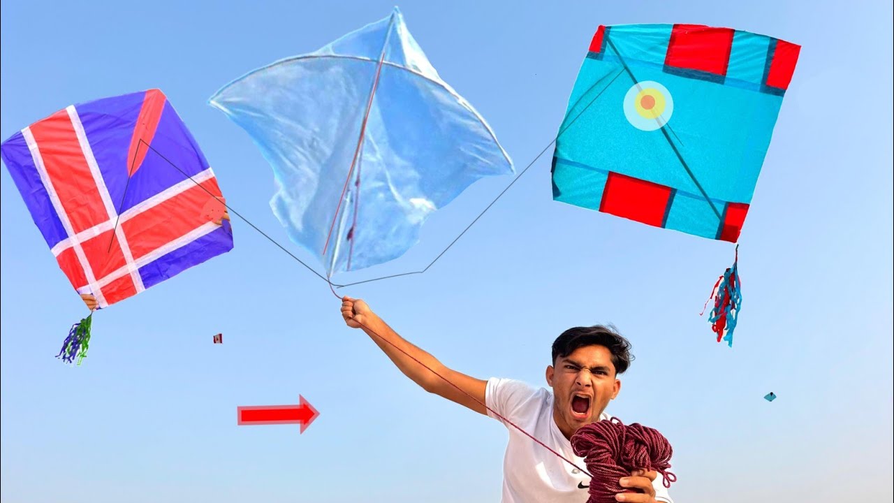 New Tricks Catch Flying Kite With Long Plastic Pipe | Pari Kite Flying Abubaker 
