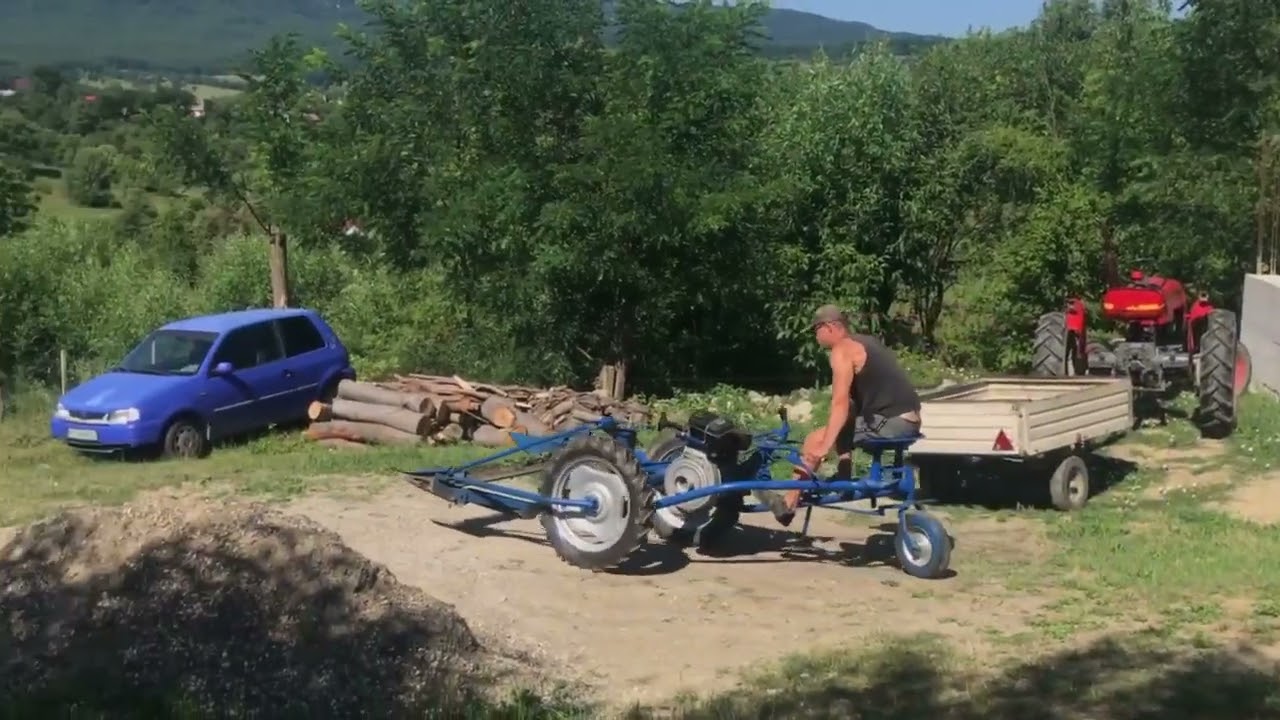 Coborâre -Urcare panta cu cositoarea BCS