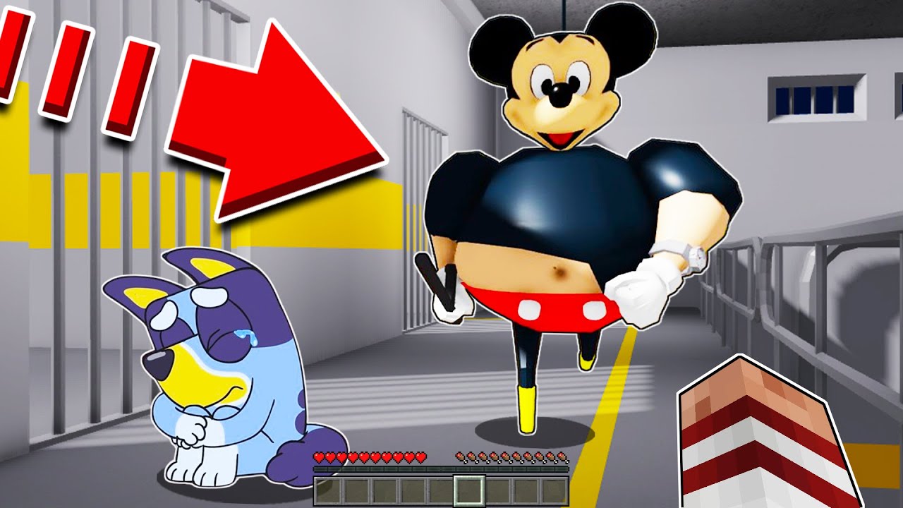 ESCAPAMOS DE LA PRISIÓN DE MICKEY MOUSE BARRY CON BLUEY