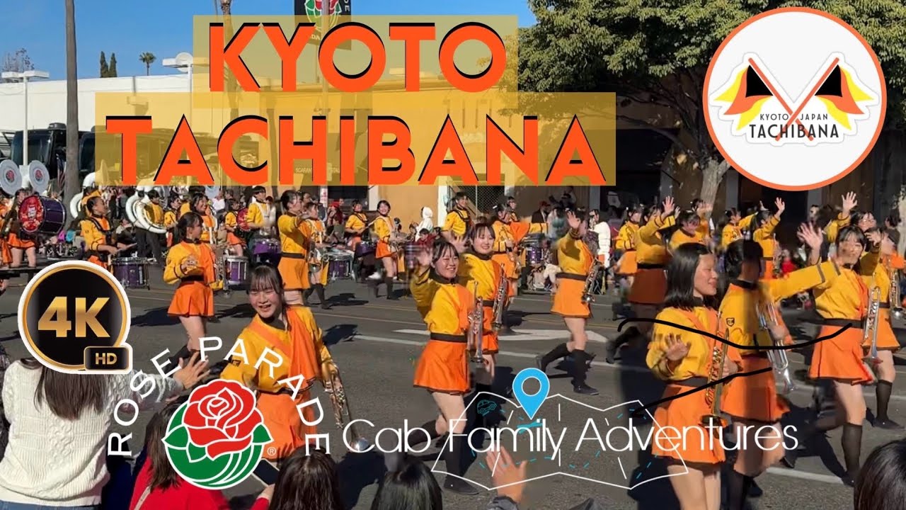 Kyoto Tachibana Senior High School Band 🧡💛🌹 Tournament of Roses Parade 2025 🌹 Pasadena California 🎉