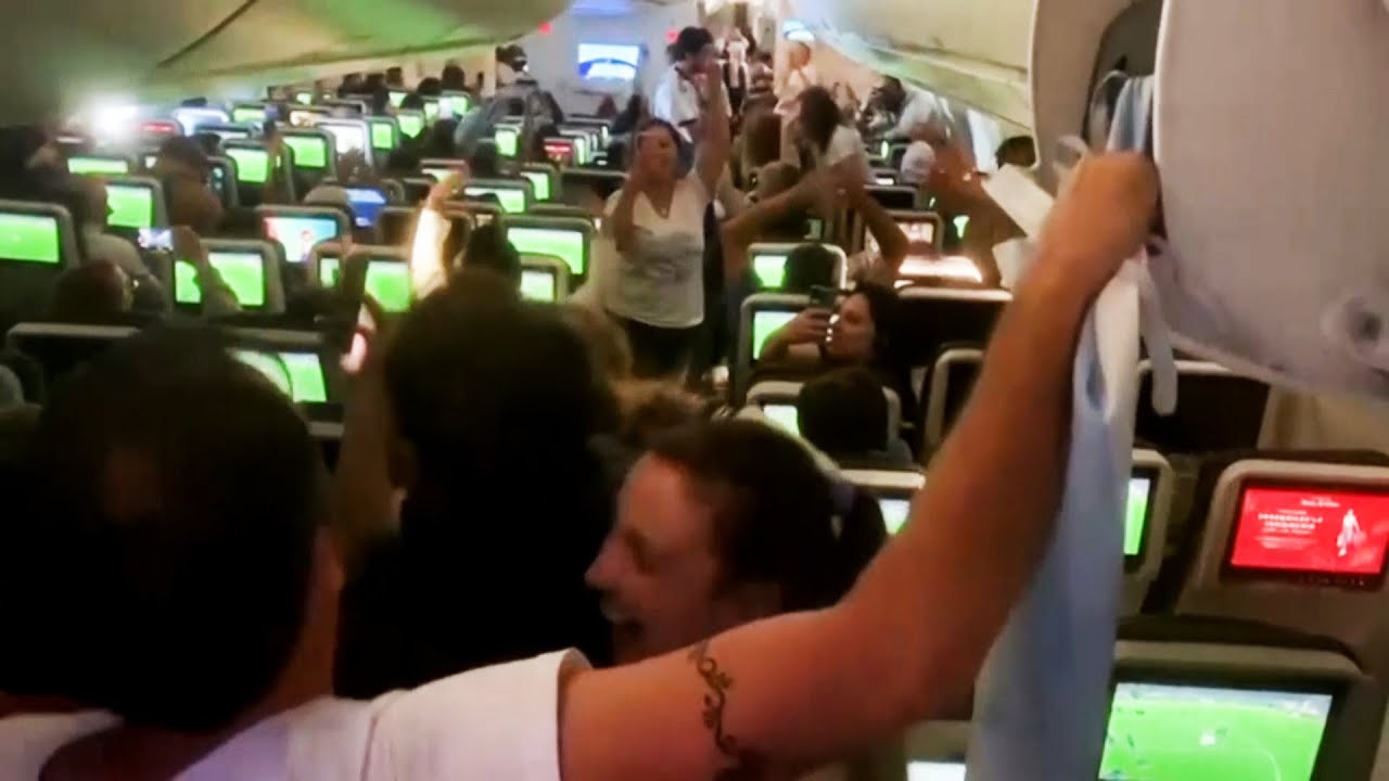Argentina fans on flight from Turkey revel in World Cup triumph
