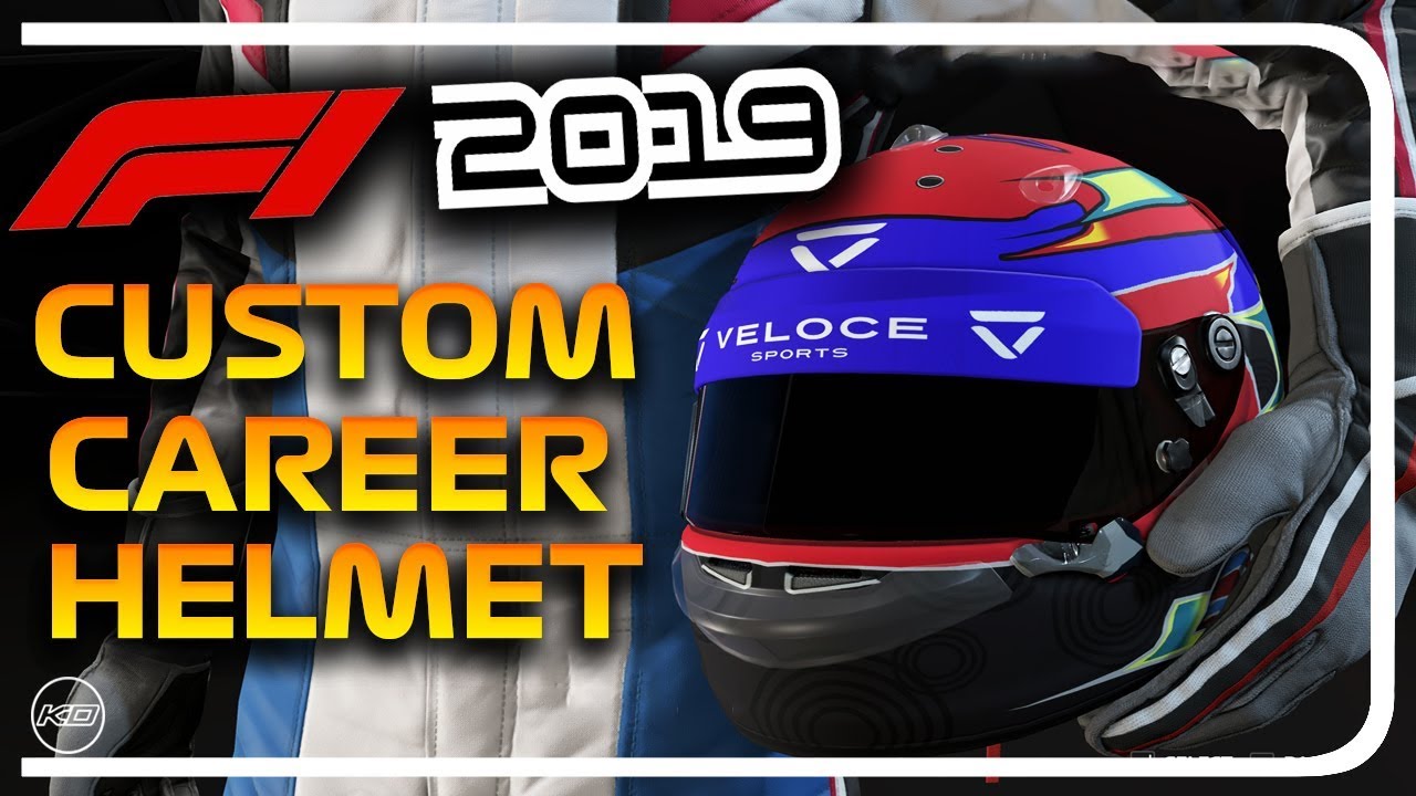 F1 2019 CUSTOM CAREER MODE HELMET TUTORIAL!!!