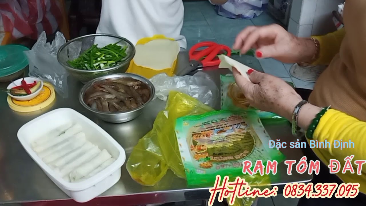 Cách làm RAM TÔM ĐẤT, Đặc sản Bình Định.