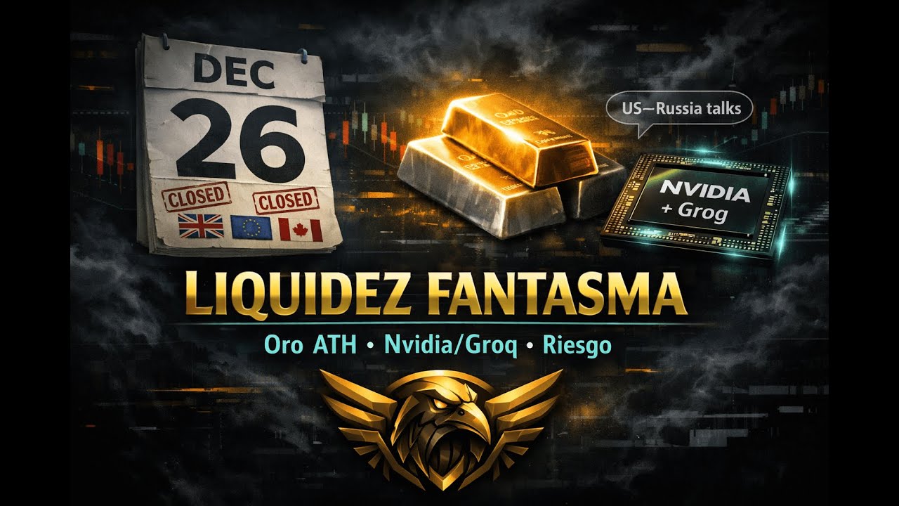Premercado con Car&aacute;cter | Liquidez Fantasma: Oro/Plata rompen r&eacute;cord + Nvidia/Groq