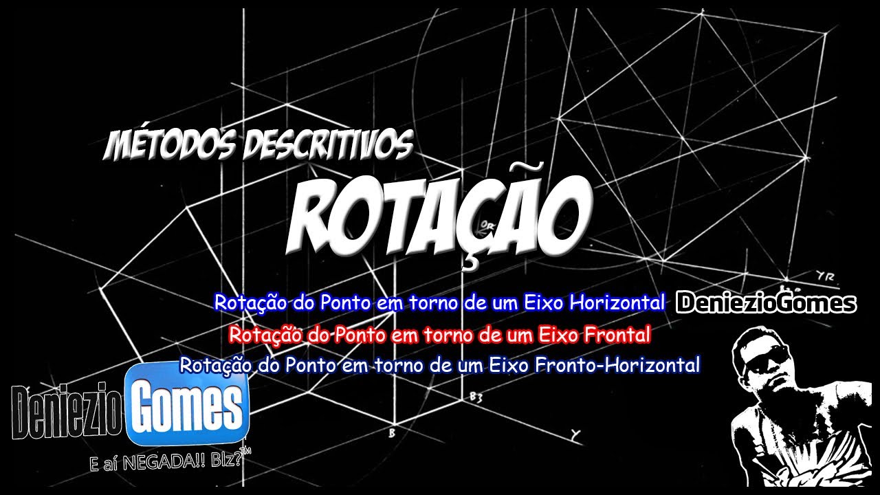 Geometria Descritiva - Rotação do ponto em torno de um eixo Horizontal, Frontal e Fronto-Horizontal