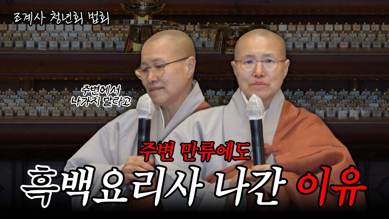 [#선재스님] 죽음의 문턱에서 깨달은 것.. #조계사청년회법회 #흑백요리사