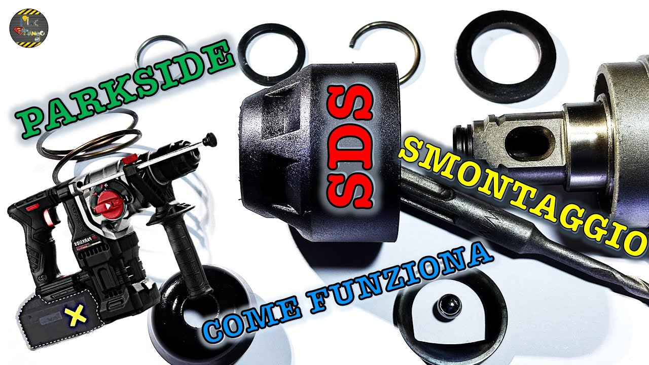 COME SMONTARE MANDRINO SDS PLUS PARKSIDE TRAPANO MARTELLO DEMOLITORE funzionamento e spiegazione
