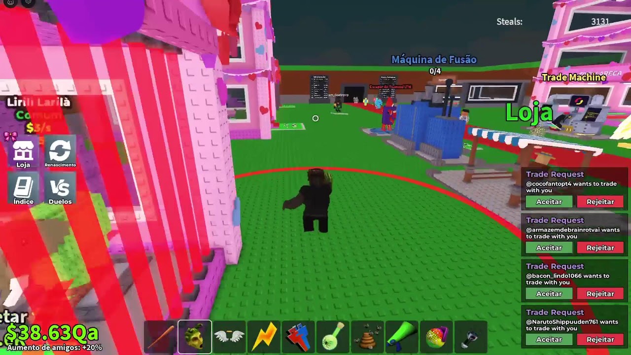 Roube um brainrot (trade /pvp)