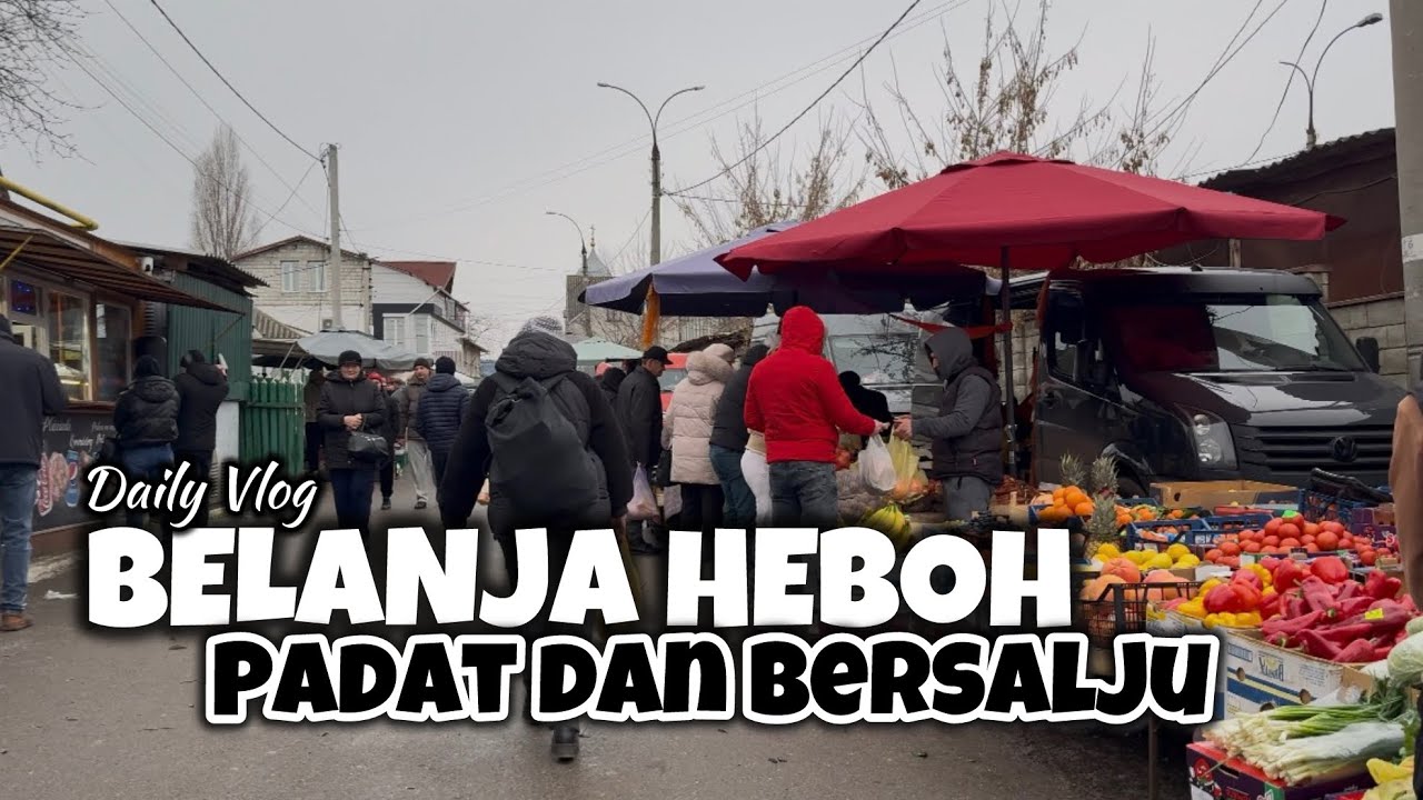 Sesaknya Pasar Tradisional di Moldova Jelang Natal Ortodoks ❄️ Salju Turun Lebat! DAILY VLOG