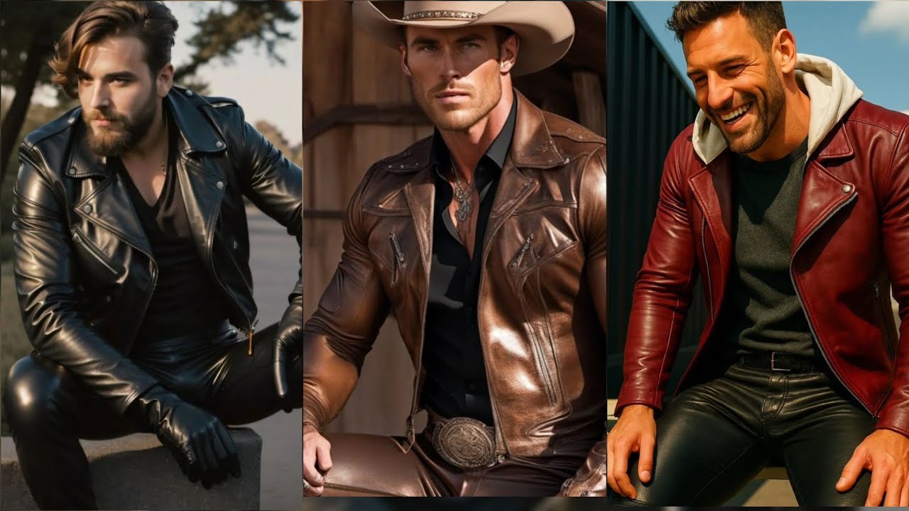 Beautiful,latest designs collection of leather fashion outfits for boys and Men.