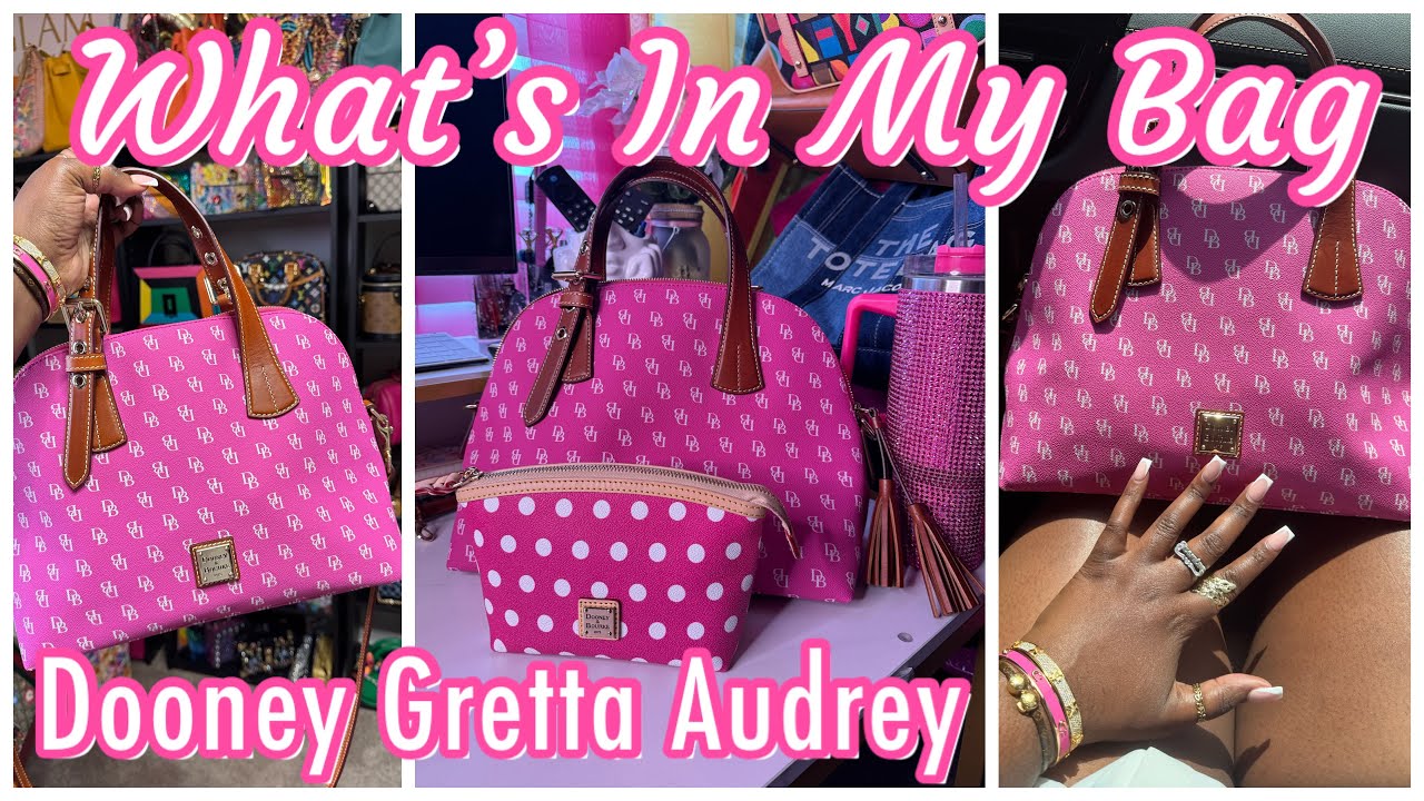 🩷🤍 Bag Of The Day Dooney & Bourke Gretta Small Audrey 👜What Fits & Outfit Inspiration