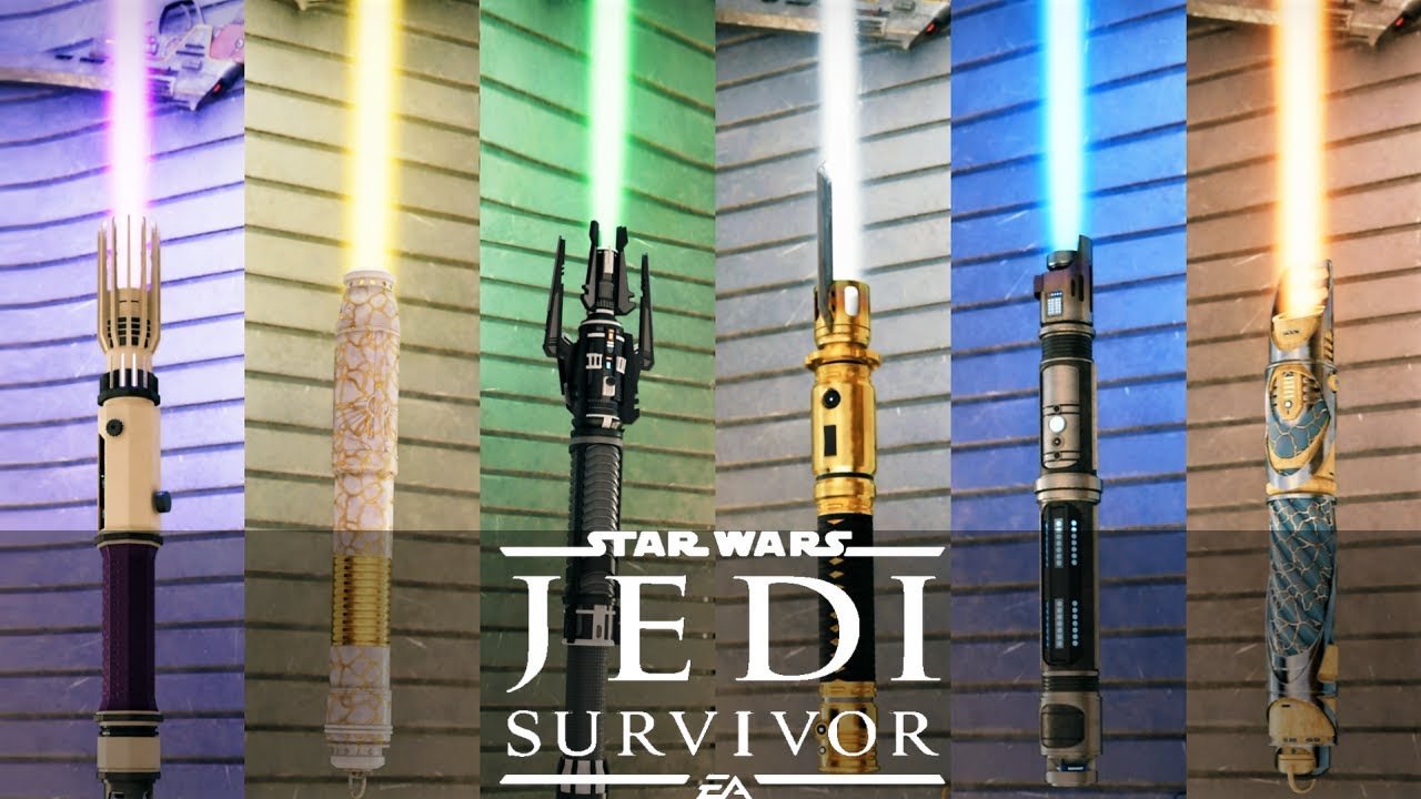 Star Wars Jedi Survivor - All Lightsaber Customization Showcase (PS5 60FPS)
