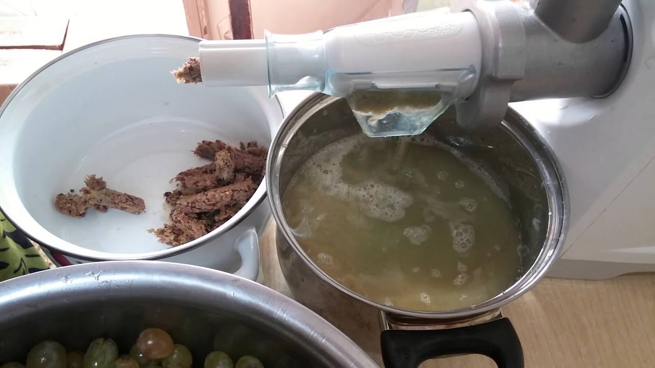 Сок с винограда на электро мясорубке