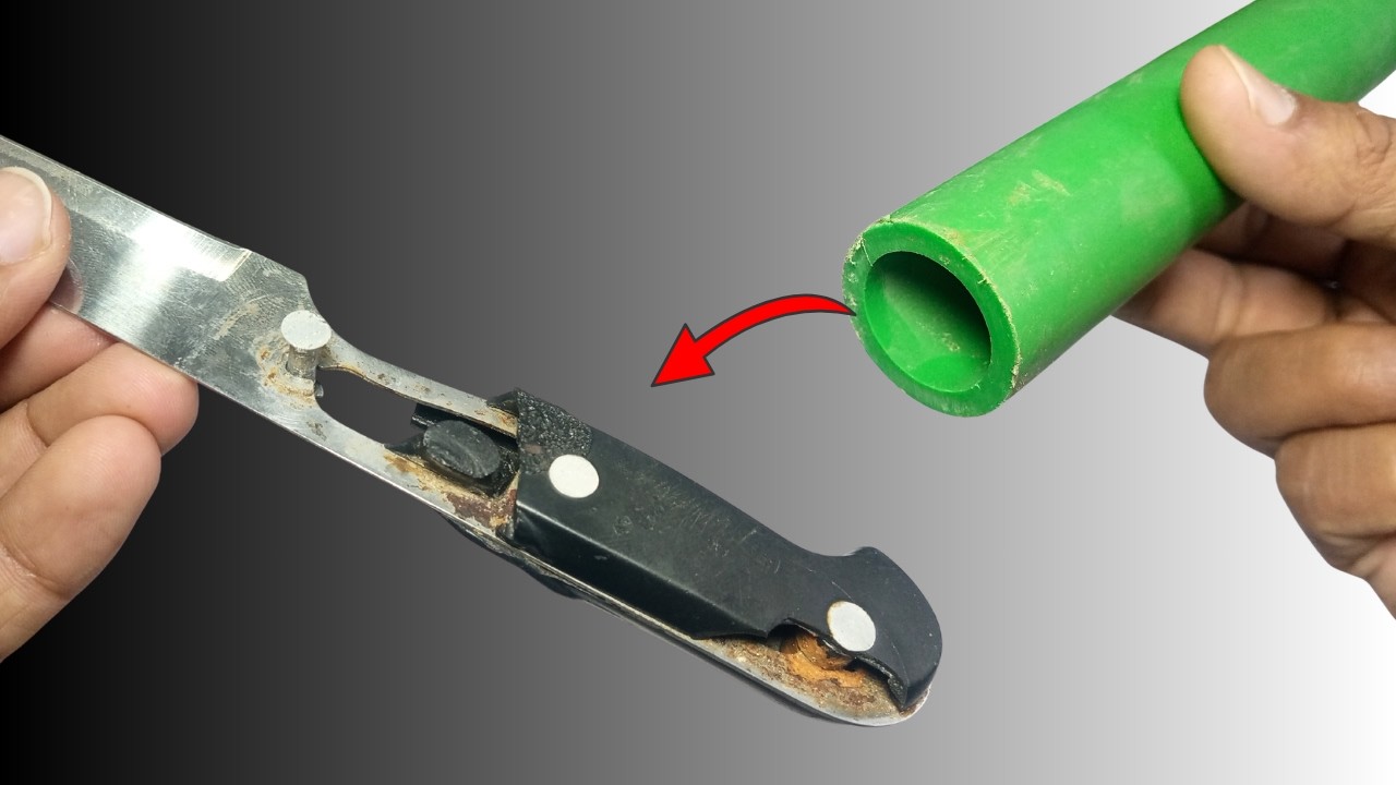Most people don't know this SECRET! How to make a SUPER DURABLE knife handle from PVC pipe