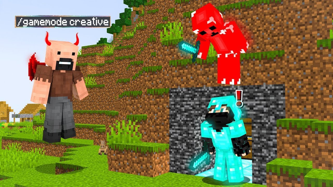 ماين كرافت : الصياد ضد الفريسة ولكن غشيت و استخدمت قيم مود !!؟ 😱🔥