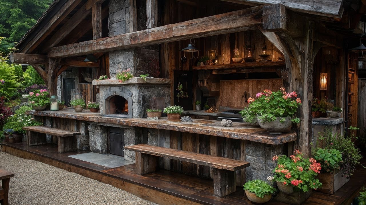Create Upcycled Barnwood Outdoor Kitchen