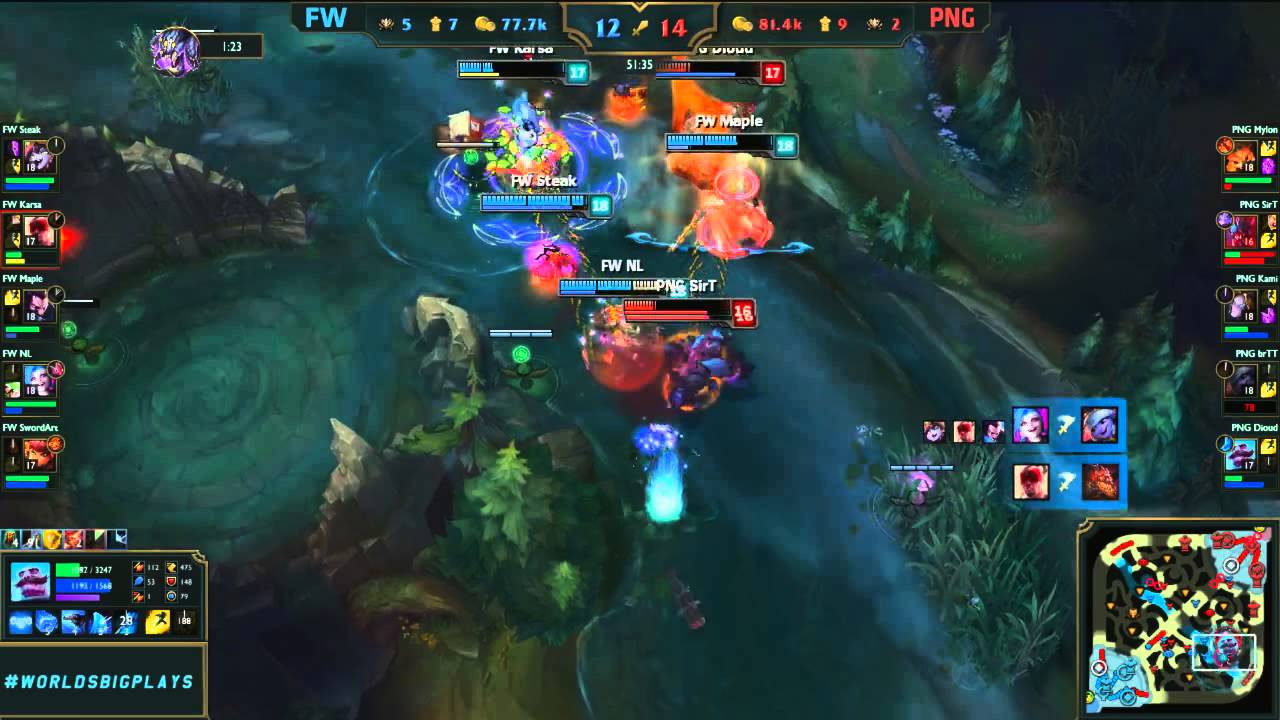FW NL Jinx Quadra Kill - Ending of FW vs PNG - League of Legends