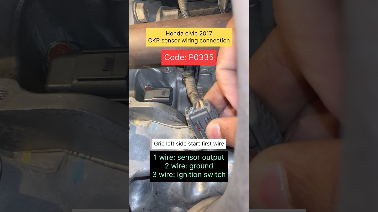 P0335 Honda civic 2017 ckp sensor wiring diagram #honda #civic #wiring #foryou #youtubeshorts #short