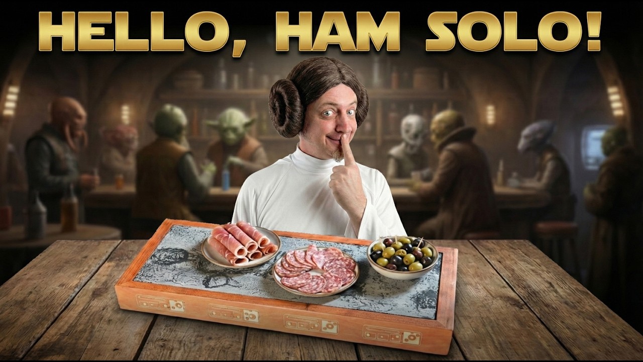 Я сделал доску для закусок в стиле «Звездных войн». Знакомьтесь, HAM SOLO!!