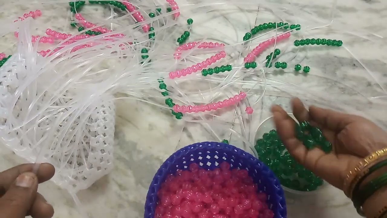 SAKTHI VIDEO-674 BEADS KOODAI MAKING....1 ROOL KOODAI...PH-7540063194