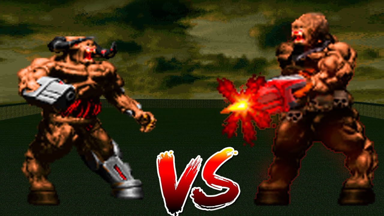 Cyberdemon vs Light Apocalipsis - DOOM Classic Monster Infighting