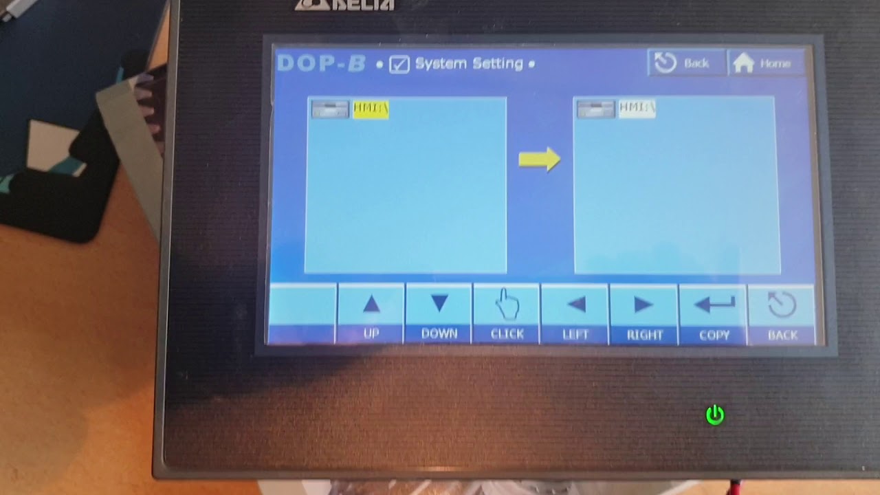 DELTA DOP panel USB to HMI download