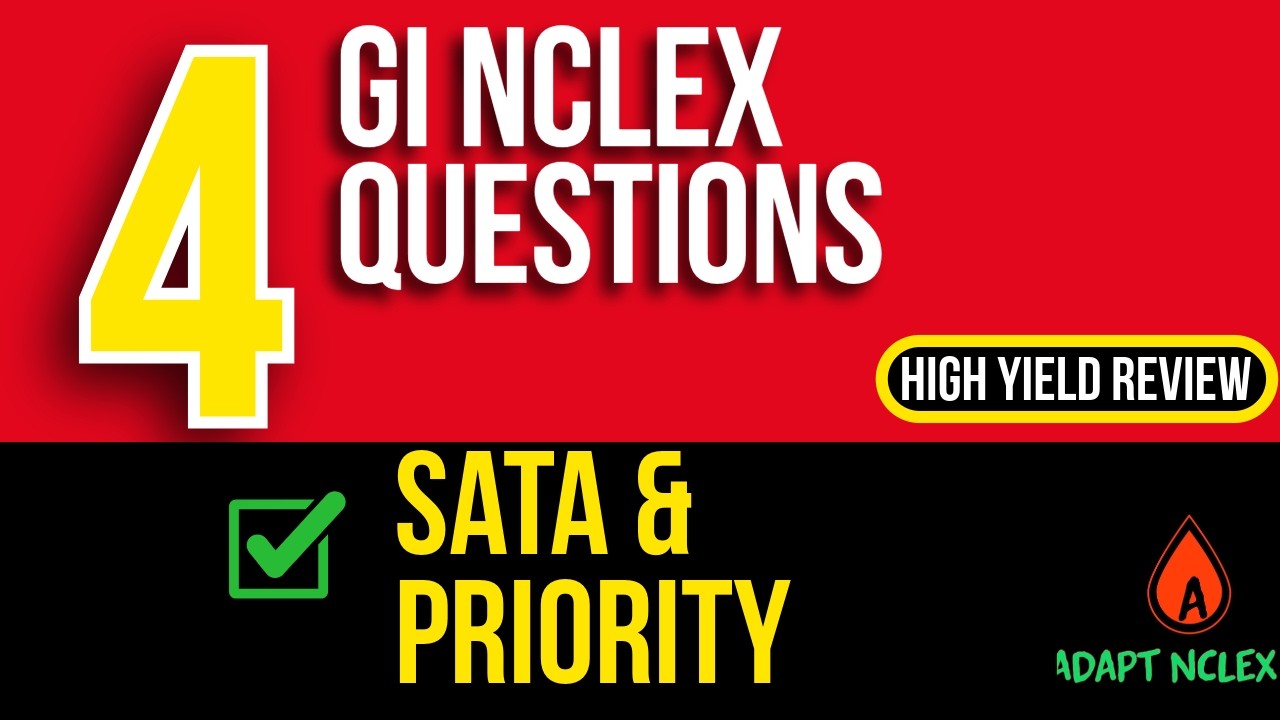 GI NCLEX Practice Questions + Pharmacology Review | SATA & Prioritization Tips
