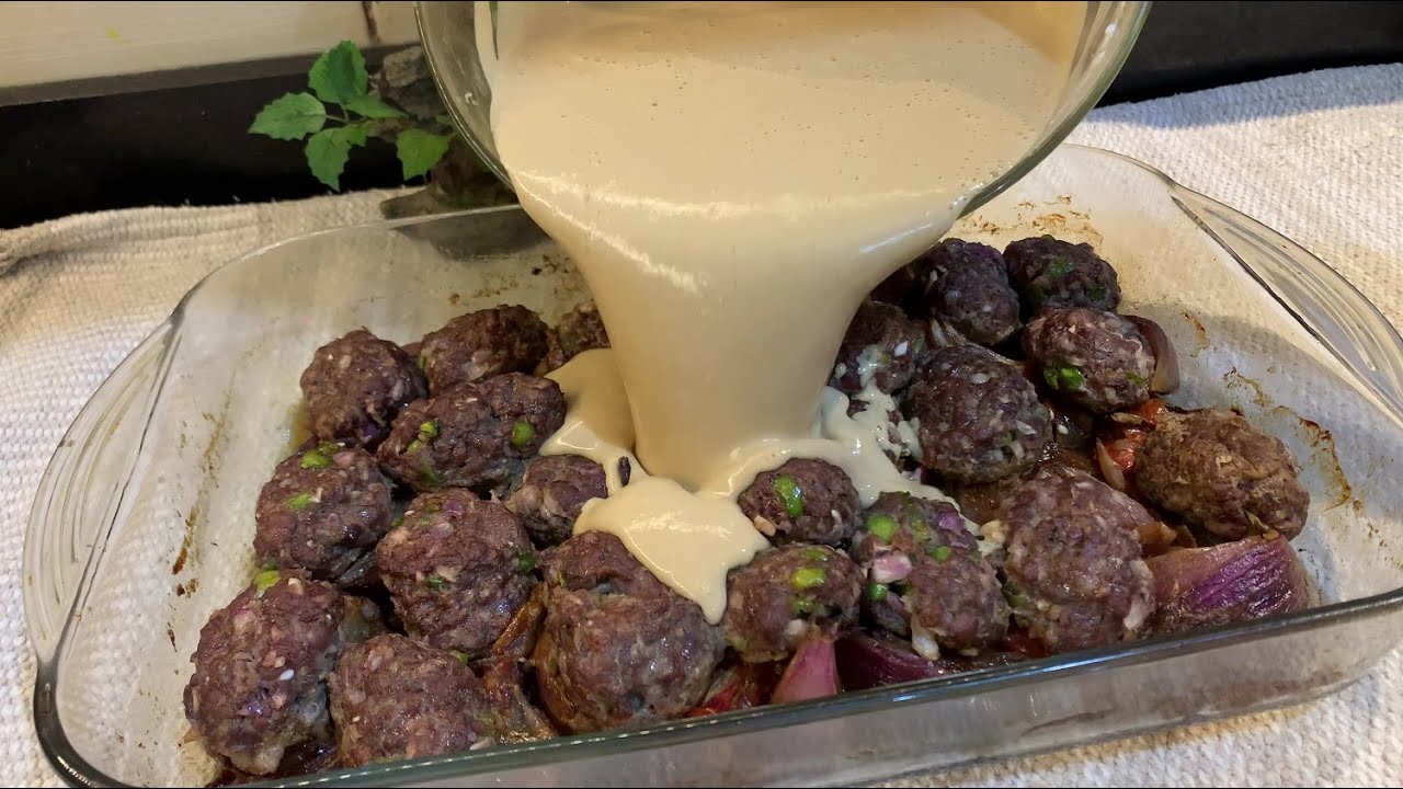 The best Kofta recipe ever... Tahini sauce is the secret