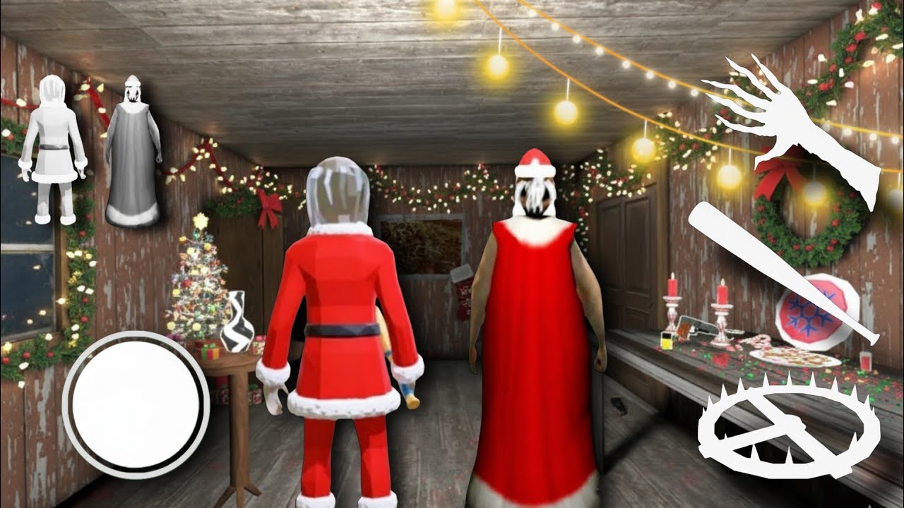 Playing as Christmas Granny & Christmas Grandpa in GRANNY 1