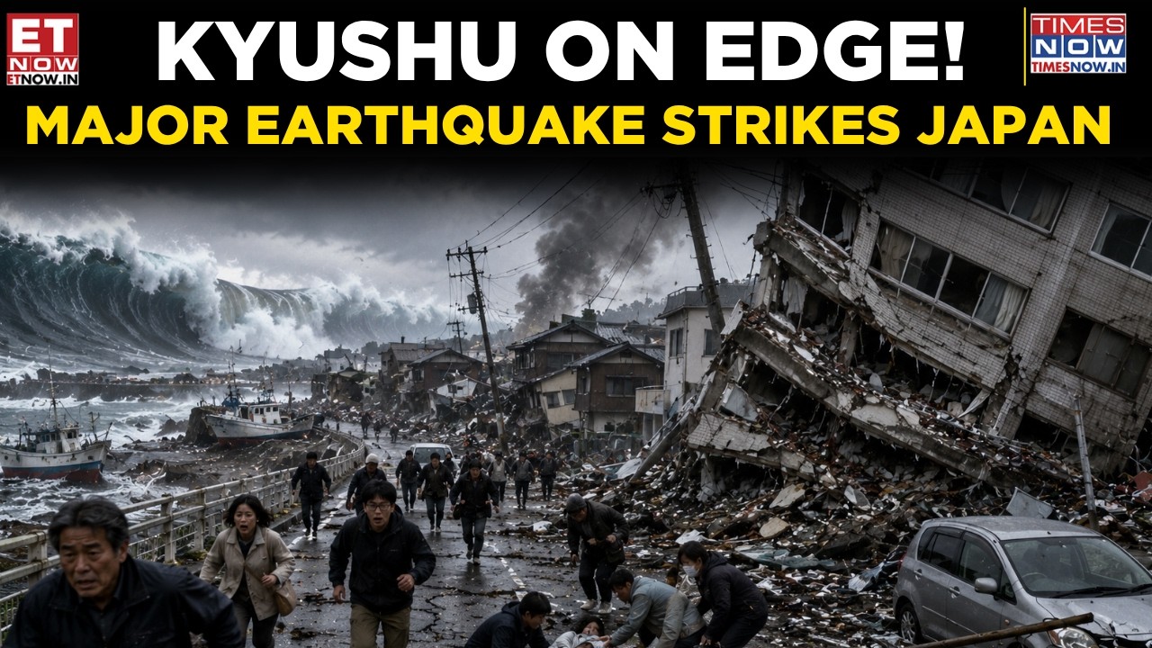 Japan Earthquake Horror: Buildings Crumble As Tsunami Warning Issued | Kyushu On Alert | ET Now