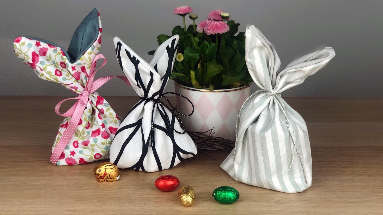 DIY Osterhasen Stoffbeutel Nähen