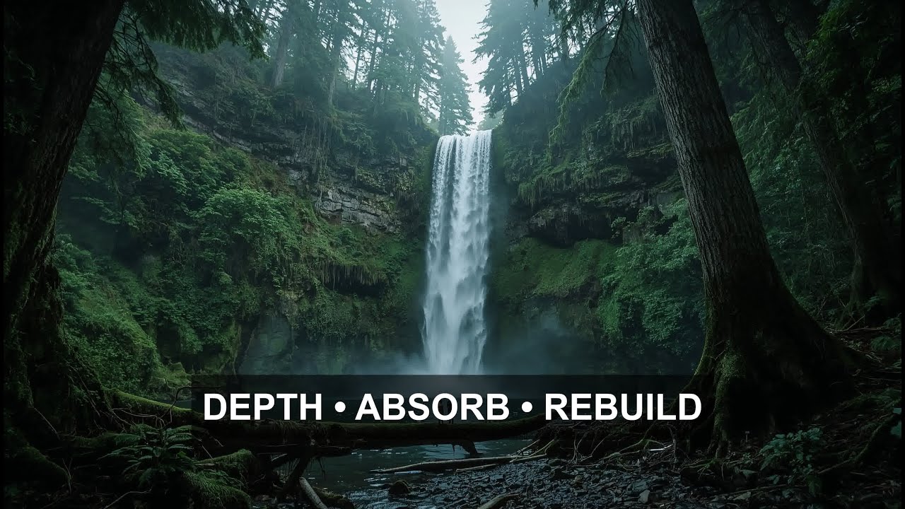 Emerald Falls Stillness 🌿 | Deep Forest Ambient Music for Calm & Reflection