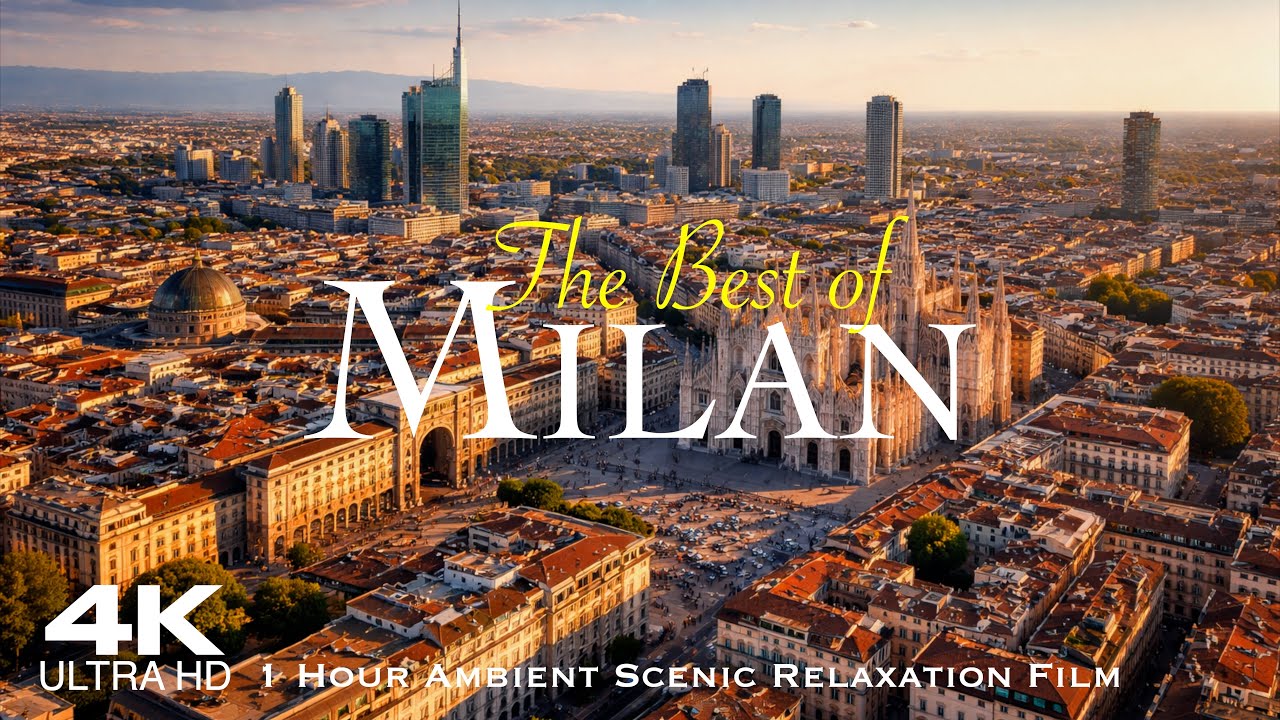 [4K] MILAN 2026 🇮🇹 Milano Drone | 1 Hour Aerial of Milano & Lake Como | Lombardia Italy Italia