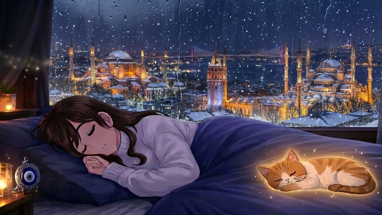Karlı Sessiz Gece İstanbul’da ❄️ | Deep Sleep Piano
