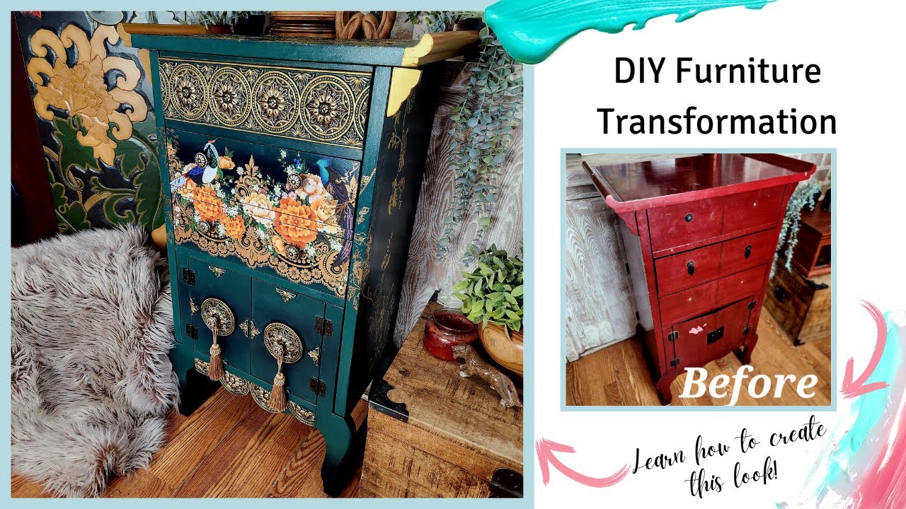 Transforming Furniture With Moulds, Paint Blending, And Raised Stencils - DIY Tips & Techniques!