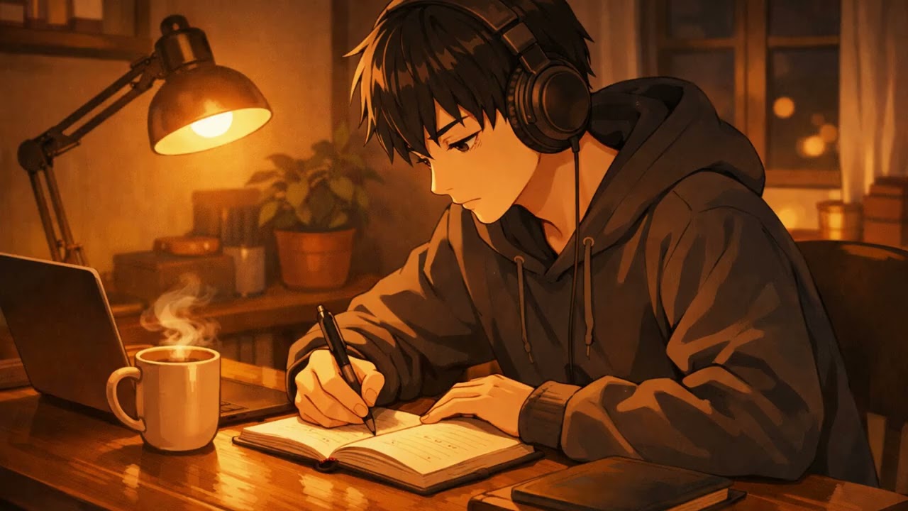 Cozy Late Night Lofi for Studying – 1 Hour | DEEPDESK